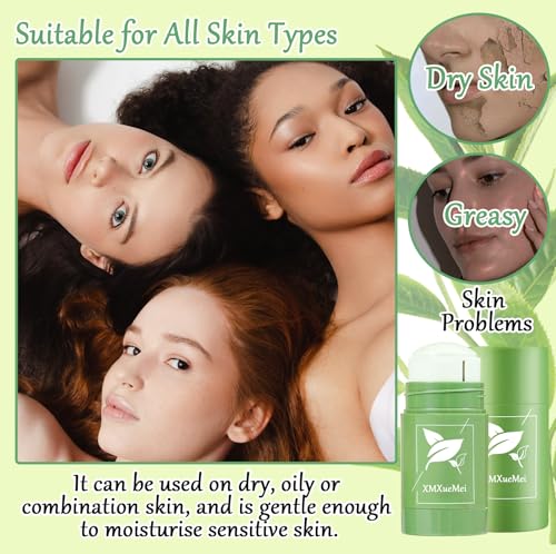 Xmxuemei 2 Pack Green Tea Purifying Clay Face Mask,Deep Cleansing Pore Green Tea Blackhead Remover Mud Mask Stick For Face & Nose,Oil Control Long Lasting Moisturizing Facial Mask For All Skin Types thumb #6