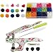 KAMsnaps Starter Pack: KAM Snaps, Awl and Snap Press Pliers for Plastic Snaps No-Sew Button Fastener Setter Hand Tool for Clothes, Cloth Diapers, Bibs, Unpaper Towels (100 Pastel)