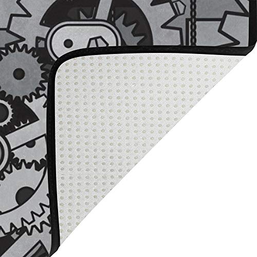 Tapis à engrenages punk durable et résistant pour décoration de maison - 5