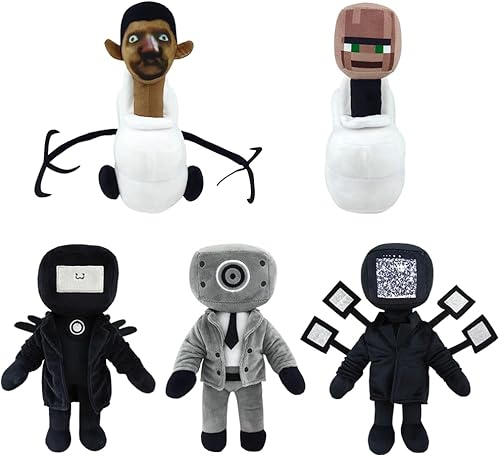 Vista 2 de Skibidi Toilet Plush Toy,Soft Stuffed Anime Skibidi Toilet Plush Doll,Suitable for Children Friends Thanksgiving Christmas Birthday Gifts.