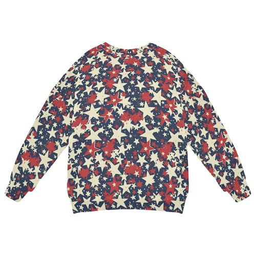 Usa 4th July Stars Retro Kids Boys Hoodie Sweatshirt Fleece Tops Clothing Shirts Party 4T2