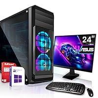 Gaming Komplett PC Set|AMD Athlon 3000G |Marken Board|24 Zoll Monitor|Nvidia Geforce GT 1030 2GB|120GB SSD + 1000GB HDD|ohne Laufwerk|Windows 10 Pro|WLAN|3 Jahre Garantie