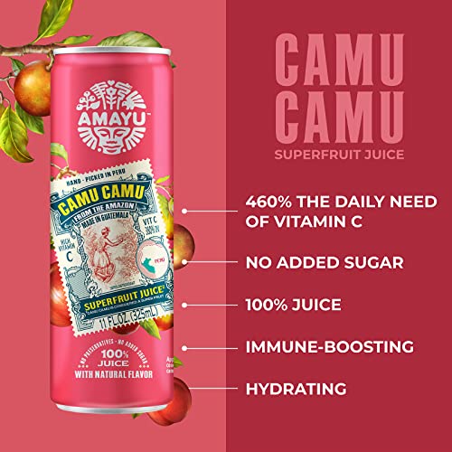 Amayu Exotic Super Fruit Juice | Camu Camu | 100% Organic Juice From The Amazon | No Sugar Added | Immune Support And Juice Cleanse | All-Natural Omega 3 | 11Oz (6-Pack) #TOP2