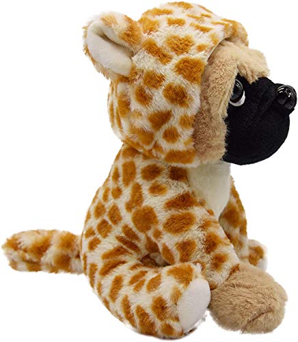 Casagood Cute Pug Dog Stuffed Animal Cosplay As Brown Panther Plush Toys Soft Pug Toy In Panther Costume, Great Plushies Toys Stuffed Animals For Kids,10 Inch #TOP6