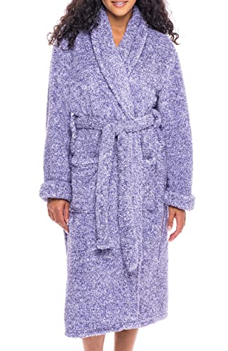 Alexander Del Rossa Women's Plush Fleece Robe, Warm Shaggy Bathrobe