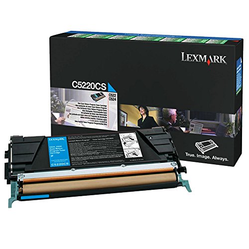 Toner Lexmark C522 C524 cyan contre les impressions ternes au bureau