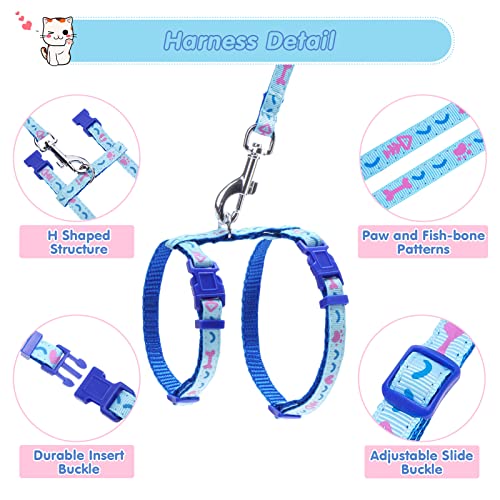 Cat Harness and Leash Set - Pack of 2 - Escape Proof Soft Adjustable Harness and Leash Set for Cats Walking, Easy… - Image 4