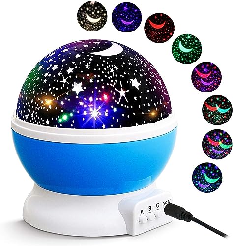 Storio Plastic USB Powered New LED Born Baby Mini Projector Toy - Sooth Relax Sleep Help for Parents - Light Show and Learning for Kids (Round Shape) - Image 4 thumbnail
