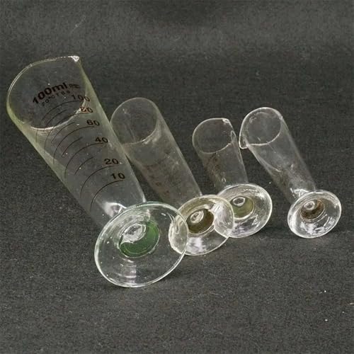 Bécher conique à pied en verre de laboratoire pour mélanges stables