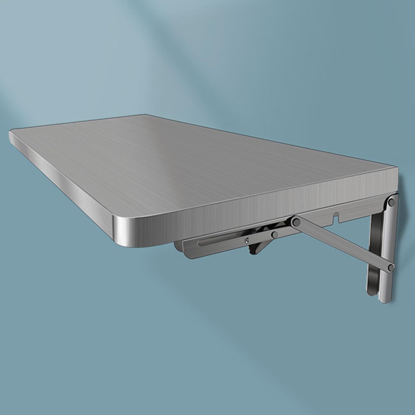 Mensola pieghevole da parete in acciaio inox, versatile, per cibo, camion, barbecue, barbecue, cucina all'aperto, tavolo da preparazione per ristoranti (99 x 40,6 cm)