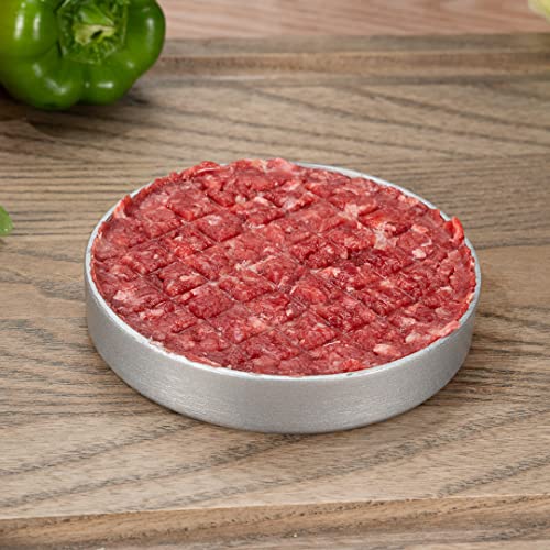 Prensa de hambúrguer de alumínio preto Met Lux - Antiaderente - 11 x 11 x 8 cm - 1 caixa - restauran