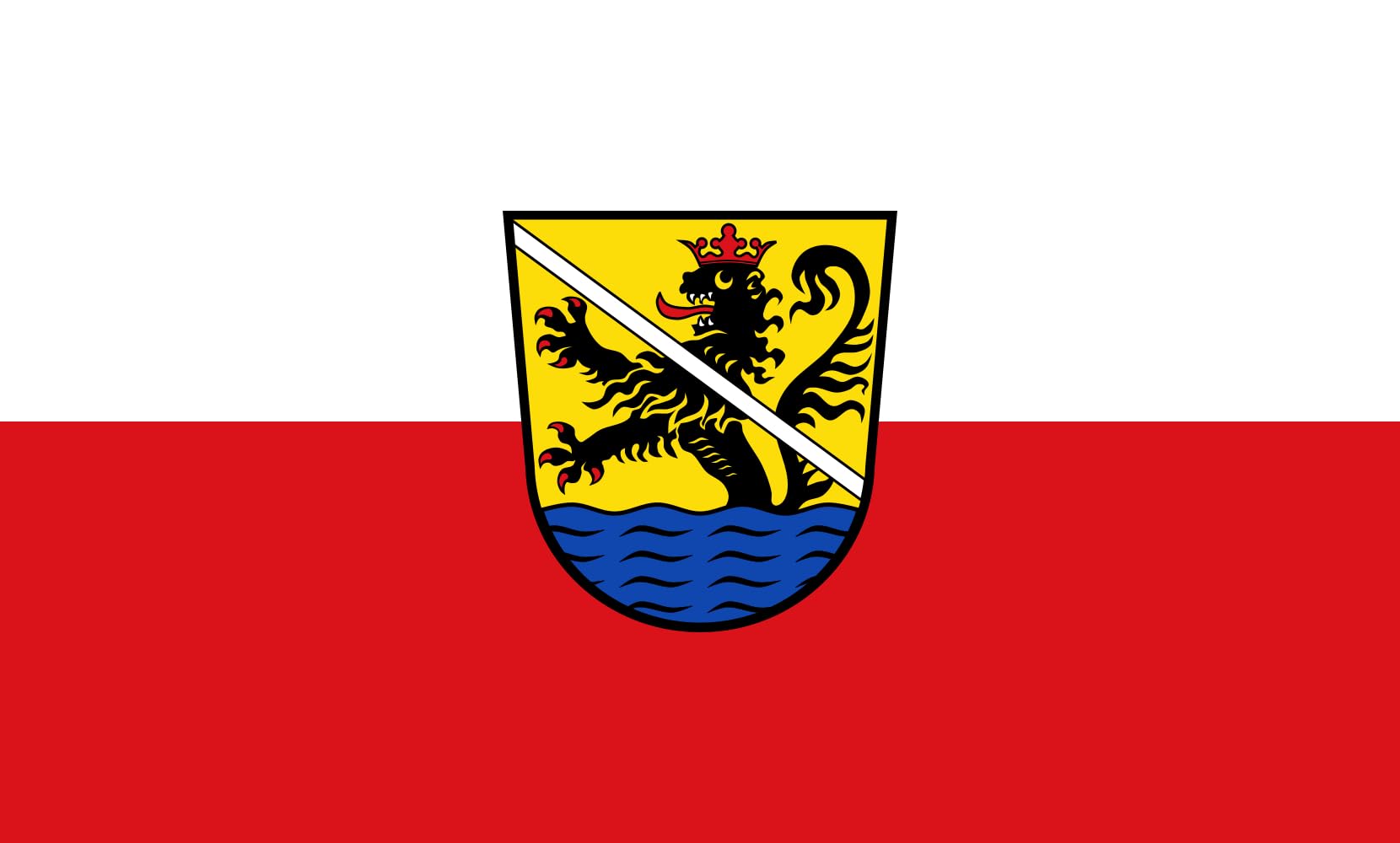 Drapeau Vilseck grand format 1.35m² pour pavoisement de mât public