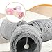 Baoblaze Plush Pet Cat Tunnel Tube Tunnels for Indoor Cats with Toy Ball Portable Pet Interactive Toys for Indoor Home Living Room, Multicolor