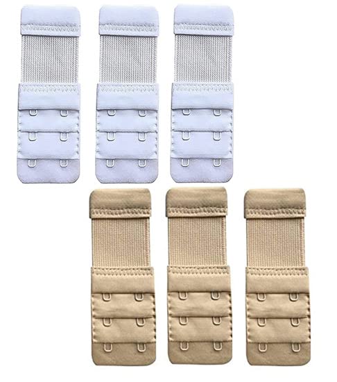 lpx � Bra Hook Extender-2 Hook - 3 Rows (with Extra Elastic) Save Your Bra Increase WHITE, CREAM COLORS SET-picture-21