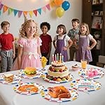 40 Pcs Happy Birthday Paper Plates and Napkins Sets - Polka Dots Bday Party Supplies Tableware, Disposable Colorful Dinner Plates Napkins Kit for Birthday Party Decorations Table Decor, Serves 20 - Image 5