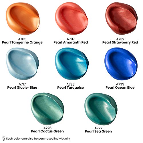 Arteza Metallic Acrylic Paints, Set of 8 Classic Element Colors, 4oz Tube, Rich Pigment, Non Fade, Non-Toxic for Artists & Hobby Painters Art Supplies for Canvas Painting & Crafts