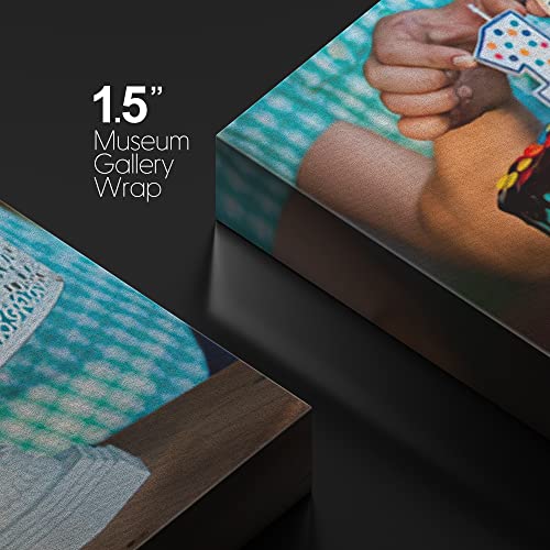 Custom Canvas Prints Personalized Wall Art with Your Birthday Party Photos/Pictures Digitally Printed - 24x16inches