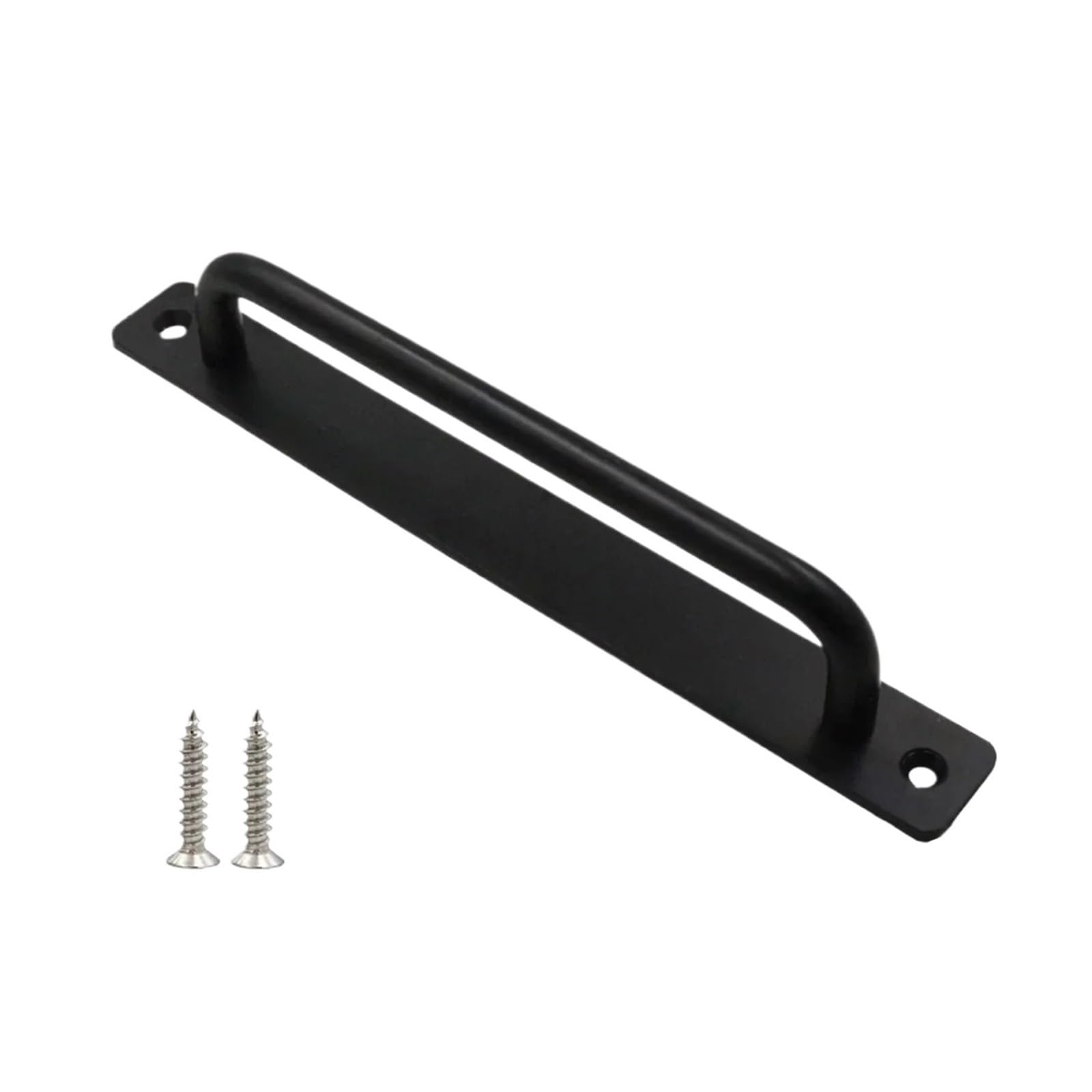 IKLAAQETBXPS Punch-Free Aluminum Alloy Push Pull Handle Sliding Door for Gate Toilet Furniture Hardware(Black)