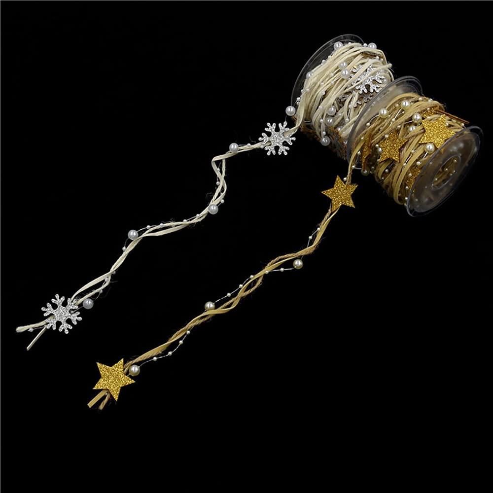 Satinband, Organzaband, Weihnachtsbaum Dekoration Bänder Geschenkverpackung Gold Silber Satinband(B)