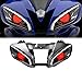 KT LED Optical Fiber Headlight Assembly for Yamaha R6 2006 2007 V2 Red Demon Eye