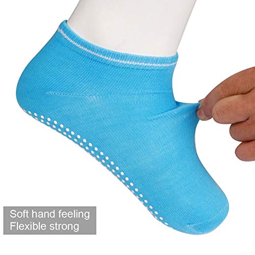 JURONG Yoga Socken für Damen Rutschfeste, Stoppersocken Damen Antirutschsocken, Anti Rutsch Socken, Damen Sportsocken, Ideal für Yoga Pilates, Ballett,Tanz,Barre,Fitness, Barfuß-Training (8 Paar) – Bild 7
