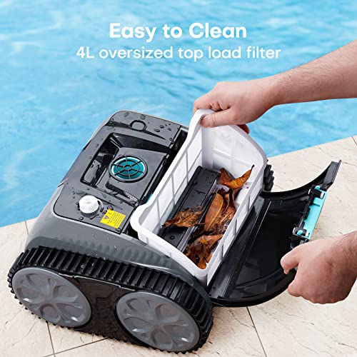 Ofuzzi Day - Terrain 10 Cordless Robotic Pool Cleaner, 3-Motor Power Scrubbing, Wall-Climbing Pool Vacuum With Smart Navigation, 110 Mins Runtime Pool Robot Cleaner For In Ground Pool Up To 50 Ft #TOP7