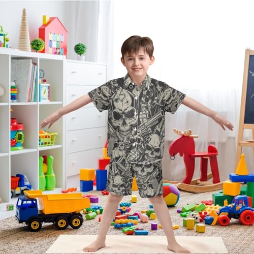 Image of visesunny Little Boys Short Sleeve T-Shirt Beach Shirts for Kids Casual Shorts Set Summer Clothes Outfits