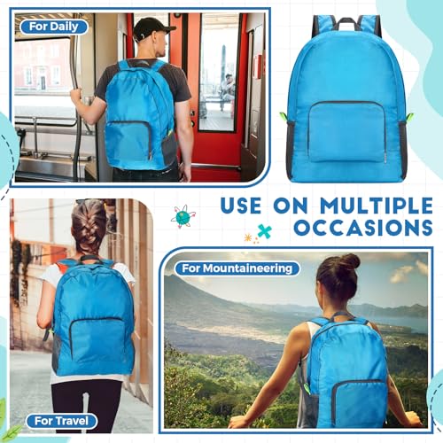 Image of Eccliy 50 Pack Backpacks in Bulk 17 Inches Wholesale Back Pack Basic Backpack for adult Lightweight Outdoor Travel Bookbags(Blue)