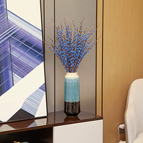 Binduo 10 Pcs 29.5" Long Stem Jasmine Artificial Flowers Fake Jasmine Flowers Faux Plants Bouquet For Home Office Bedroom Kitchen Wedding Table Accessories Party Diy Spring Decor（Royal Blue #TOP3