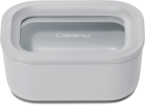 Vista 31 de Caraway Mini recipiente cuadrado para almacenamiento de alimentos, contenedor de almacenamiento de vidrio de 1.75 tazas para alimentos, vidrio