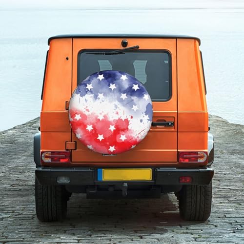Image of Spare Tire Cover American Flag Wheel Covers USA Flag Weatherproof Universal Wheel Protectors for Rv SUV Camper Travel Trailer 16 Inch