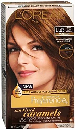 L’Oreal ParisSuperior Preference Preference Sun-Kissed Caramels, UL63 Hi-Lift Gold Brown 1 ea (Pack of 4)