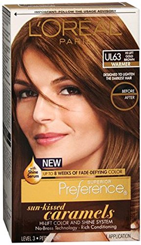 L’Oreal ParisSuperior Preference Preference Sun-Kissed Caramels, UL63 Hi-Lift Gold Brown 1 ea (Pack of 4)