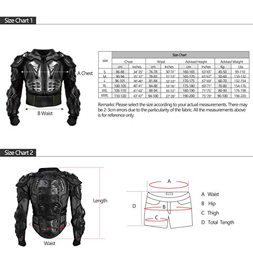 Ohmotor Motorbike Protective Armour Chest Back Spine Armor Protector Motocross Armoured Jacket Clothing Men Women For Cycling #TOP5