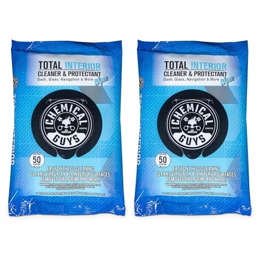 Chemical Guys PMWSPI22050 Total Interior Cleaner & Protectant Wipes Mega 100 Pack, Safe for Cars, Trucks, SUVs, Jeeps, Motorcycles, RVs & More ( 50 Ct)