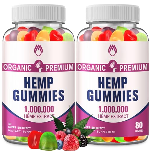 MSLOTAL Hemp Gummies High Potency Edible Bear Gummy for Adults Vegan (2 Packs)