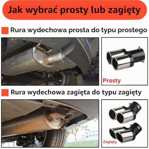 MOCNT Końcówki rury wydechowej samochodu tłumik rura