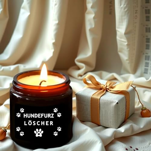Geschenke für Hundebesitzer Frauen Duftkerze mit Spruch - Hundefurz Löscher Lustige Geschenk für Hunde Liebhaber Frau Freundin zum Geburtstag Valentinstag Weihnachten Geburtstagsgeschenk für Frauen