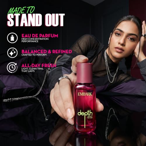 Image of EMBARK Depth Beat Long Lasting Perfume for Women | 20ml Eau De Parfum | Oriental Fruity Premium Fragrance | Gift for Women
