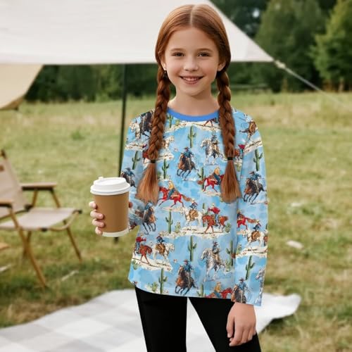 Image of Uourmeti Long Sleeve Tops for Boys Graphic T Shirts Teen Girls Active Pullover Tees