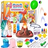 UNGLINGA Kits de ciencia 30+ experimentos para niños de 4 5 6 7 8 9 10 años, juguetes educativos STEM, regalos para niños y niñas, juego de química, bola rebotante, volcán, herramientas científicas