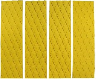 Juego de 4 alfombrillas antideslizantes para tabla de surf, juego de almohadillas de tracción EVA perfectas para varios estilos de tabla (amarillo 4)