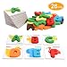 Alphabet Flash Cards, XREXS Toddler ABC Letters Learning Cards, Wooden Alphabet Letters Puzzle Educational Learning Toy for Kids Preschool Kindergarten