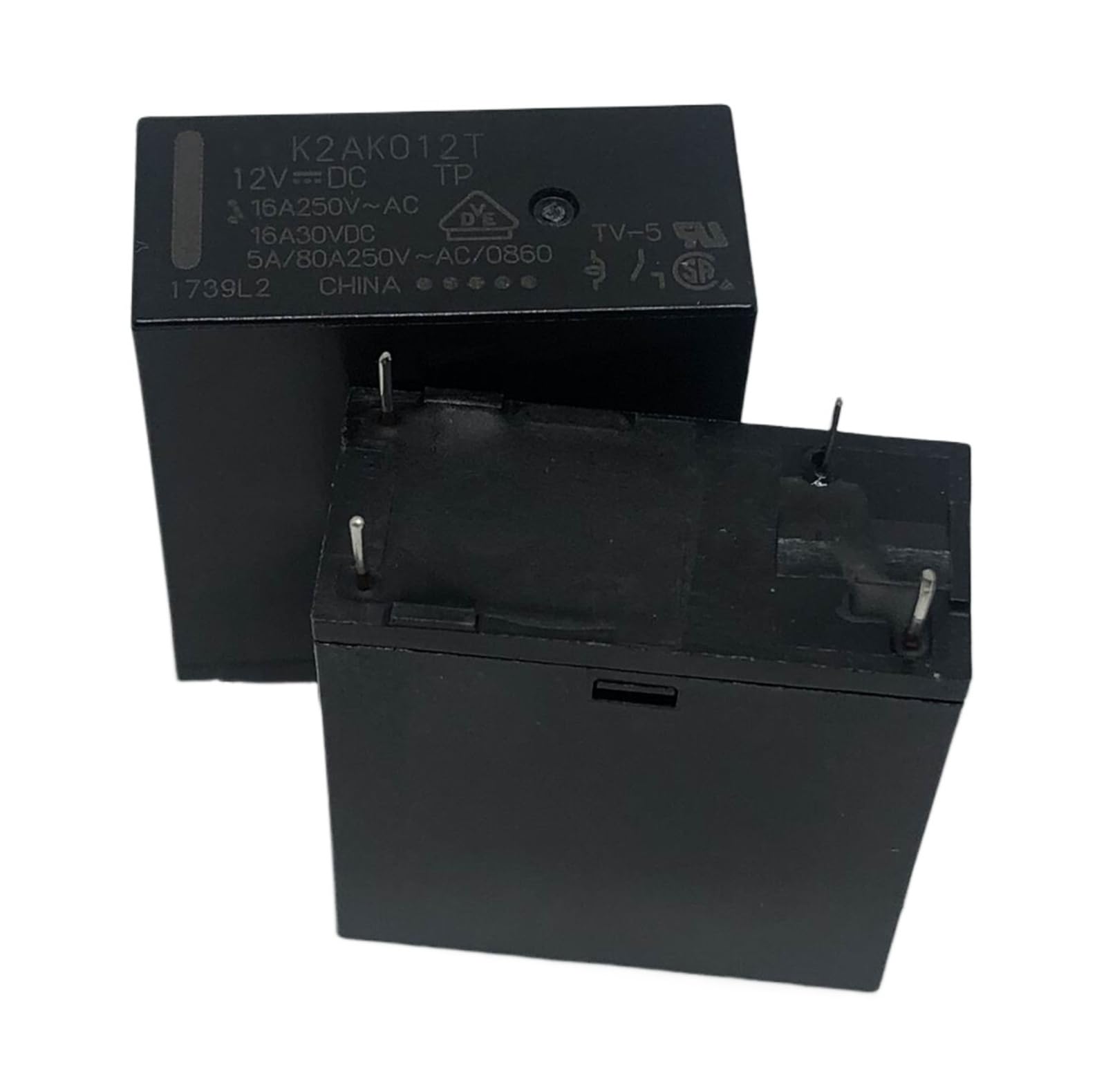 Relais K2AK012T 12V 16A à 4 broches pour circuit imprimé - 3