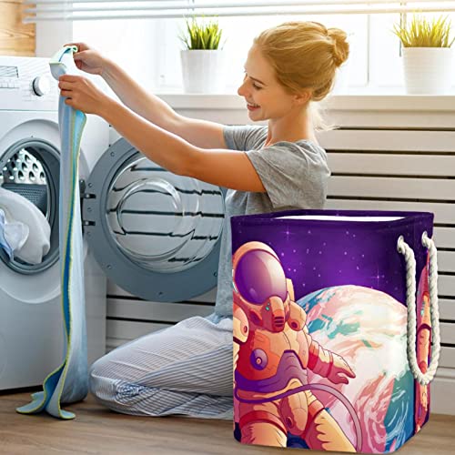 Panier à linge imperméable contre humidité motif cosmonaute - 7