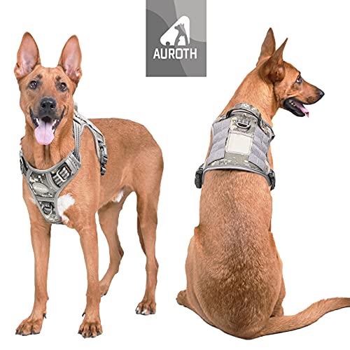 Image of AUROTH Tactical Dog Harness for Large Dogs, Heavy Duty No Pull Pet Vest