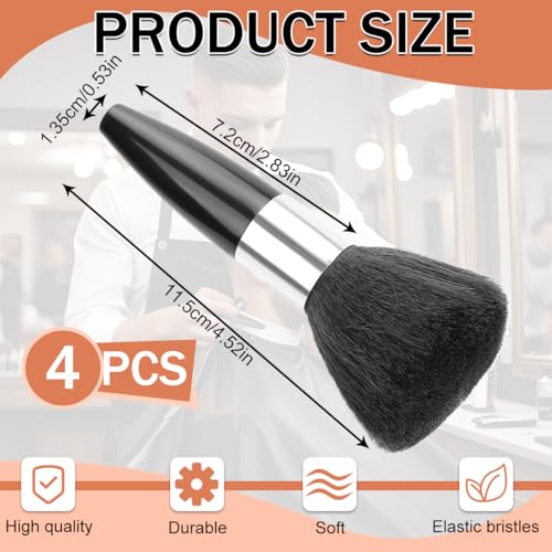 4 Stück Friseur Nacken Bürste, Professionelle Portable Friseur Nackenpinsel Duster Pinsel Halsbürste Zubehör für Salon Hals Staubwedel Bürste