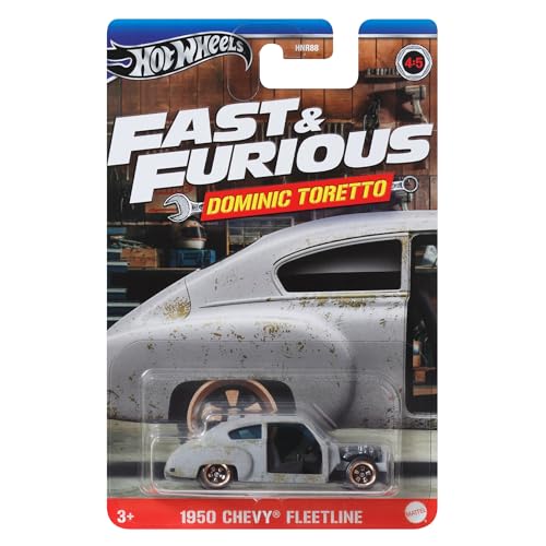 Hot Wheels Fast and Furious Dominic Toretto Auto 1950 Chevrolet Fleetline Modelo a Escala 1:64 – Longitud 7 cm – HRW49