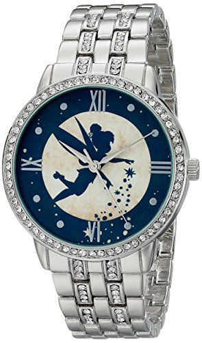 Disney Women's W001830 Tinker Bell Analog Display Analog Quartz Silver Watch