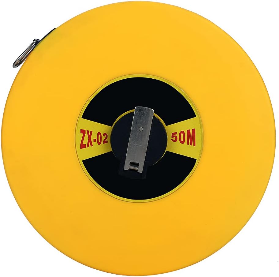 50 Meters Fibreglass Measuring Ruler Long Tape Measure Tools Household Tools Leather Box Fiber Ruler Measuring Tool